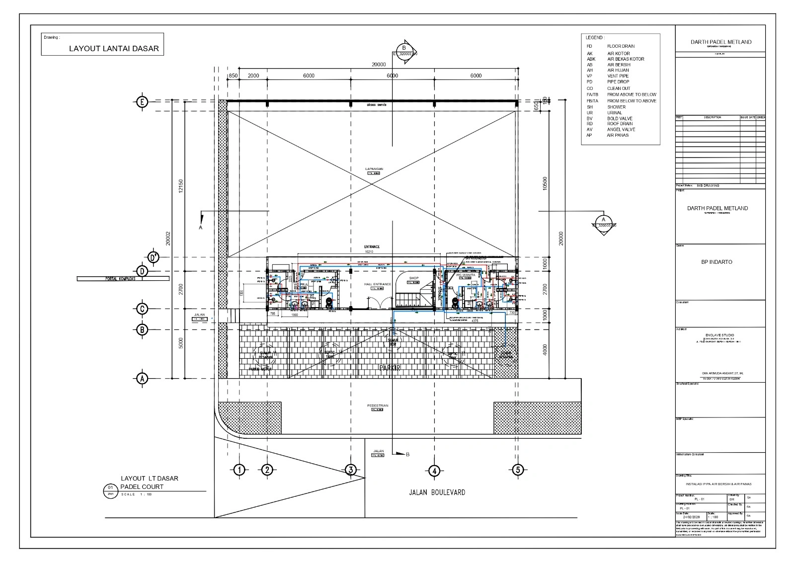 Gambar shop dwg instalation cold water and hot water-Darth Padel metland